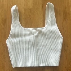 Babaton Sculpt Knit Squareneck Cropped Tank